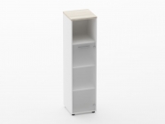 Шкаф 3 узкий 1 стеклянная дверь, с нишей Персона Грата Deka 10.16.16Пр Дуб Сантана светлый/Белый