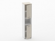 Шкаф 4 узкий закрытый, с нишей Персона Грата Deka 10.19.12Пр Дуб Сантана светлый/Белый