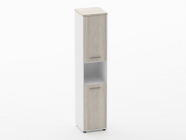 Шкаф 4 узкий закрытый, с нишей Персона Грата Deka 10.19.12Пр Дуб Сантана светлый/Белый