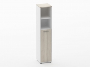 Шкаф 4 узкий 2 полки открытые, 3 полки закрытые Персона Грата Deka 10.19.13Пр Туя/Белый