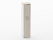 Шкаф 4 узкий закрытый Персона Грата Deka 10.19.14Л Дуб Сантана светлый/Белый