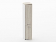 Шкаф 4 узкий закрытый Персона Грата Deka 10.19.15Л Дуб Сантана светлый/Белый