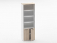 Шкаф 5 широкий верх открытый, низ закрытый Персона Грата Deka 10.23.111 Туя/Белый