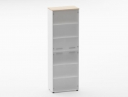 Шкаф 5 широкий закрытый, 4 стеклянные двери Персона Грата Deka 10.23.171 Туя/Белый