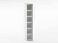 Шкаф 5 узкий открытый Персона Грата Deka 10.23.10 Дуб Сантана светлый/Белый