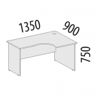 Стол эргономичный правый Витра Альфа 63.61 Дуб кобург