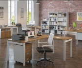 Стол прямой на металлоопорах POINTEX TES28412539 Орех