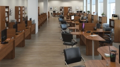 Стол эргономичный левый POINTEX TRD29615403 Орех