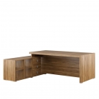 Стол письменный на опорной тумбе, левый POINTEX SOL29711203 Орех