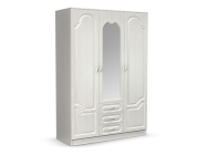 Шкаф 3-х створчатый МиФ Гармония 01 Белый глянец