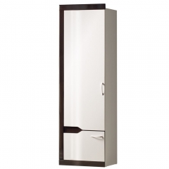 Шкаф-пенал Яна Ронда 317 Венге Белый глянец