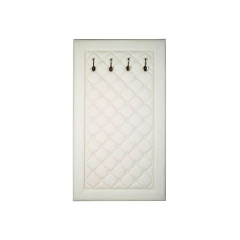 Вешалка в прихожую Мебелик Сильвия Н3 эко-кожа Молочный Белый ясень