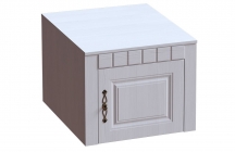 Антресоль однодверная Мебельград Прованс 06 Бодега белая Платина премиум