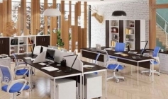 Стол прямой Skyland IMAGO-S СП-3S венге магия белый полуматовый