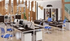 Стол прямой Skyland IMAGO-S СП-4S венге магия белый полуматовый