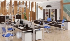 Стол прямой Skyland IMAGO-S СП-1.1SD венге магия белый полуматовый