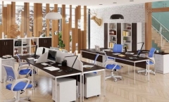 Стол прямой Skyland IMAGO-S СП-1SD венге магия белый полуматовый