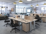 Комплект мебели для персонала POINTEX Swift 10 Светлый дуб