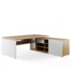 Стол рабочий на опорной креденции правый POINTEX ZIO28510331 Орех