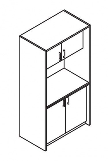 Мини-кухня Skyland SCB 120.1 Серый Металлик