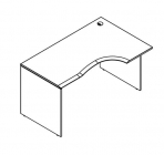 Стол письменный эргономичный правый Skyland WCET 169 R Дуб сонома