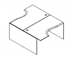 Двухместная рабочая станция Skyland W2CET 149.1 Дуб сонома