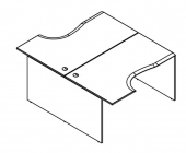 Двухместная рабочая станция Skyland W2CET 149.2 Дуб сонома