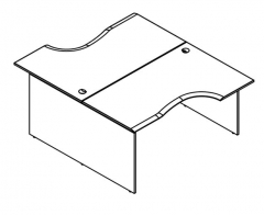 Двухместная рабочая станция Skyland W2CET 169.3 Дуб сонома