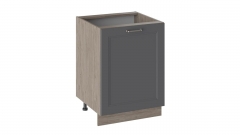 Шкаф напольный Трия Одри Н_72-60_1ДР Дуб Сонома трюфель/Серый шелк