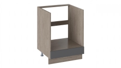 Шкаф напольный под бытовую технику Трия Одри НБ1я_7212-60_1Я Дуб Сонома трюфель/Серый шелк