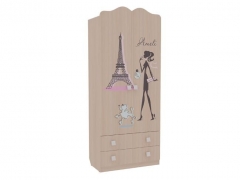 Шкаф комбинированный с ящ. 2-створчатый Мебельсон Амели модуль 01 Дуб млечный