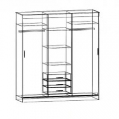 Шкаф-купе Стендмебель Лидер 3 Венге-дуб белфорд