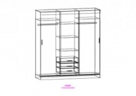 Шкаф-купе Стендмебель Лидер 1 Ясень шимо темный/ясень шимо светлый