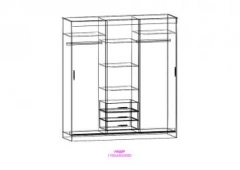 Шкаф-купе Стендмебель Лидер 1 Ясень шимо темный/ясень шимо светлый