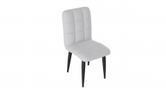 Стул Трия Франк ДП 2-17 Черный матовый Кожзам Белый