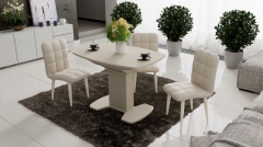 Стул Трия Франк ДП 2-17 Капучино матовый Кожзам бежевый