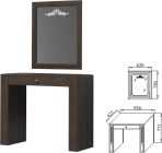 Стол туалетный Марибель Ева-11 04 Шоколад Венге