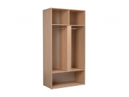 Шкаф Стиль двустворчатый с ящиком Палермо Ясень шимо светлый Белый