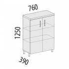 Шкаф с полками Витра Лидер 82.30 Орех Пегас