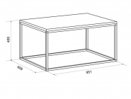 Стол журнальный Мебельсон Лофт LMN-08 Черный муар-дуб сонома
