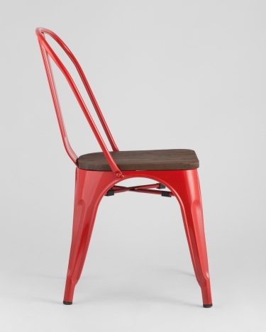 Стул Stool Group Tolix Wood 850 Красный