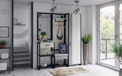 Комплект мебели для прихожей Любимый дом Техно ЛД 1 Дуб Крафт Белый Черный