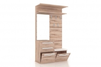 Вешалка комбинированная с зеркалом Любимый дом Марта ЛД 124.110.000 Белый Дезира Эш