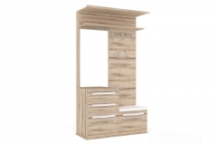 Вешалка комбинированная с зеркалом Любимый дом Марта ЛД 124.110.000 Белый Дезира Эш