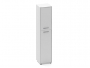 Шкаф 4 узкий верх стеклянная дверь, низ закрытый Персона Грата Deka 10.19.17Пр Белый