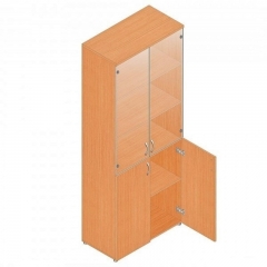 Шкаф для документов со стеклом Альтерна Р.Ш-2СБ Дуб Кронберг