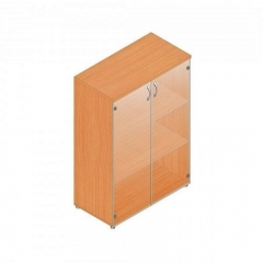 Шкаф для документов с прозрачными стеклами Альтерна Р.Шс-3СБ Дуб Кронберг