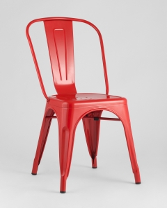 Стул Stool Group TOLIX с высокой спинкой Красный глянцевый