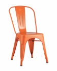 Стул Stool Group TOLIX с высокой спинкой Оранжевый глянцевый