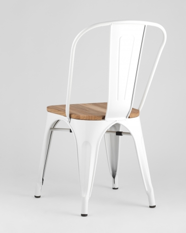 Стул Stool Group TOLIX WOOD Белый